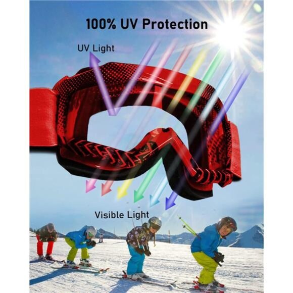 Kids Riding Goggles ATV Dirt Bike Motorcycle Motocross MX Youth UV Protection - Picture 5 of 7